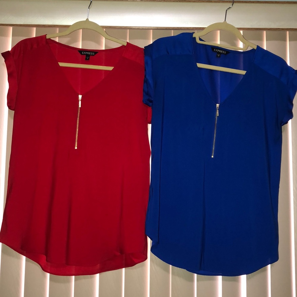 Red and blue express tops